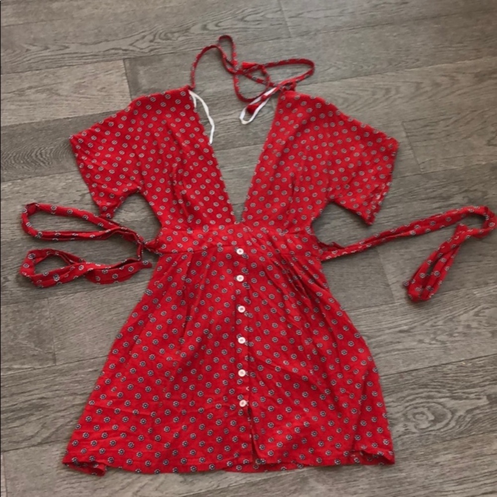 Mini red dress